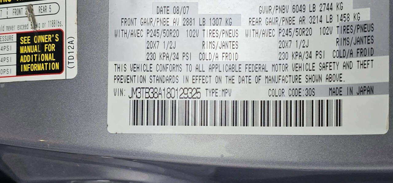 Used 2008 MAZDA CX-9 Grand Touring w/ Grand Touring Assistance Pkg image 12