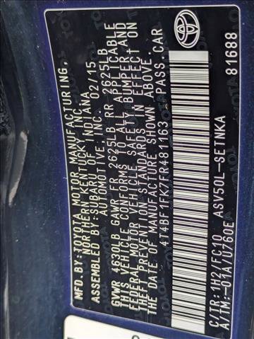 Used 2015 Toyota Camry LE image 22