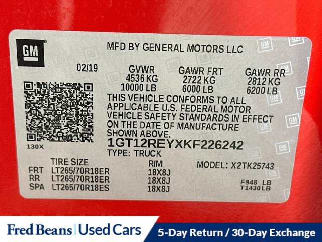 Used 2019 GMC Sierra 2500 SLT w/ Duramax Plus Package AWD/4WD image 39