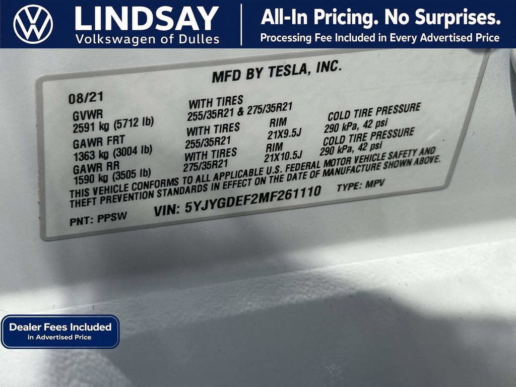 Used 2021 Tesla Model Y Performance AWD/4WD image 27