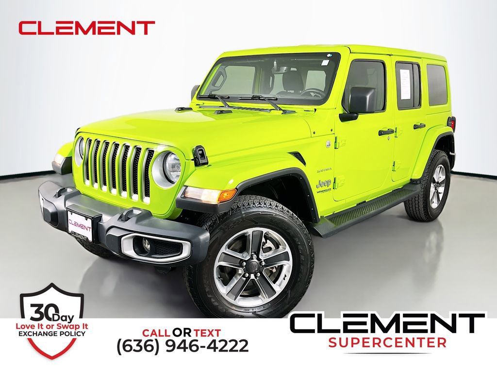 Used 2021 Jeep Wrangler Unlimited Sahara w/ Uconnect 4C Nav & Sound Group AWD/4WD image 1