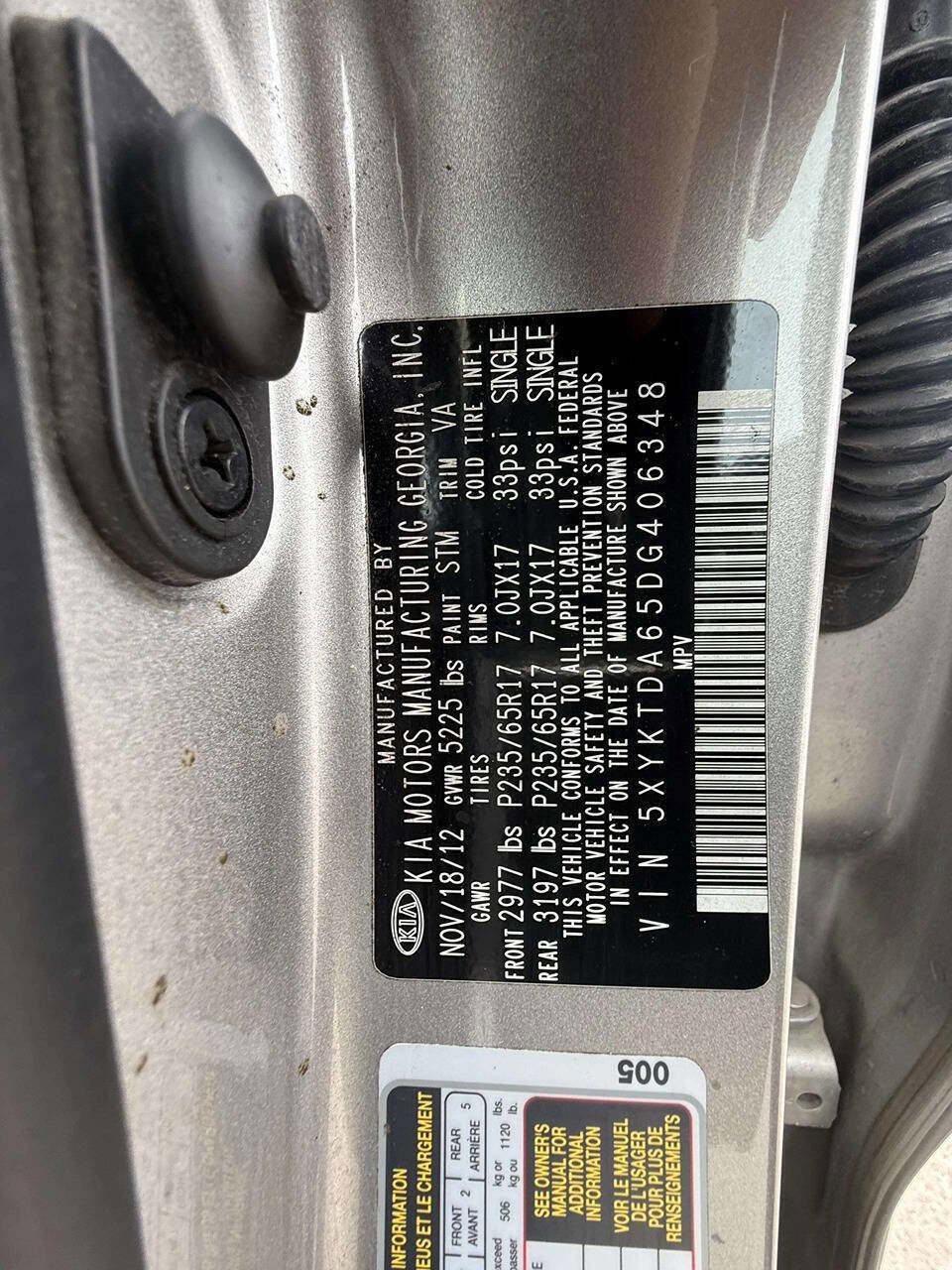 Used 2013 Kia Sorento LX w/ Convenience Pkg image 22