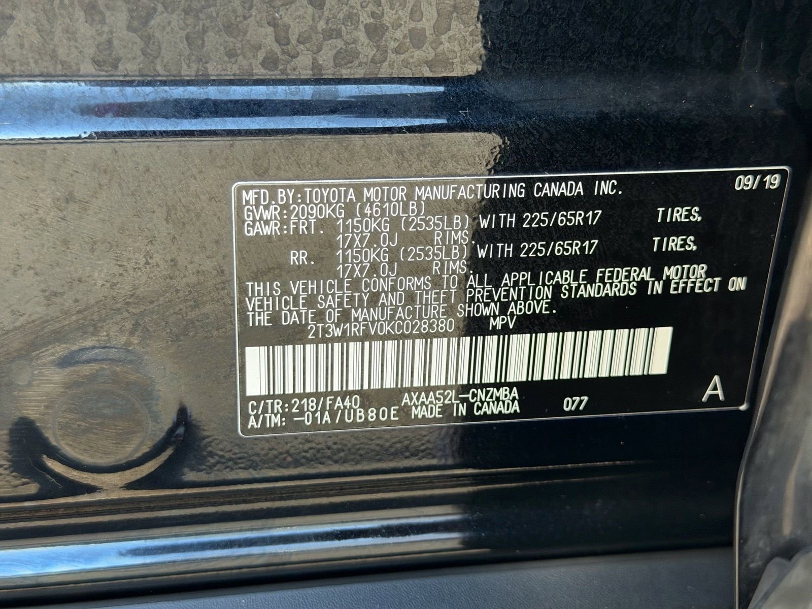 Used 2019 Toyota RAV4 XLE w/ Carpet Mat Package FWD image 28