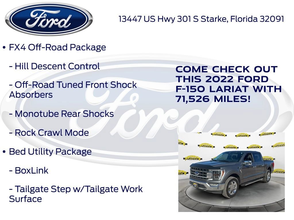 Certified 2022 Ford F150 Lariat w/ Equipment Group 502A High image 32