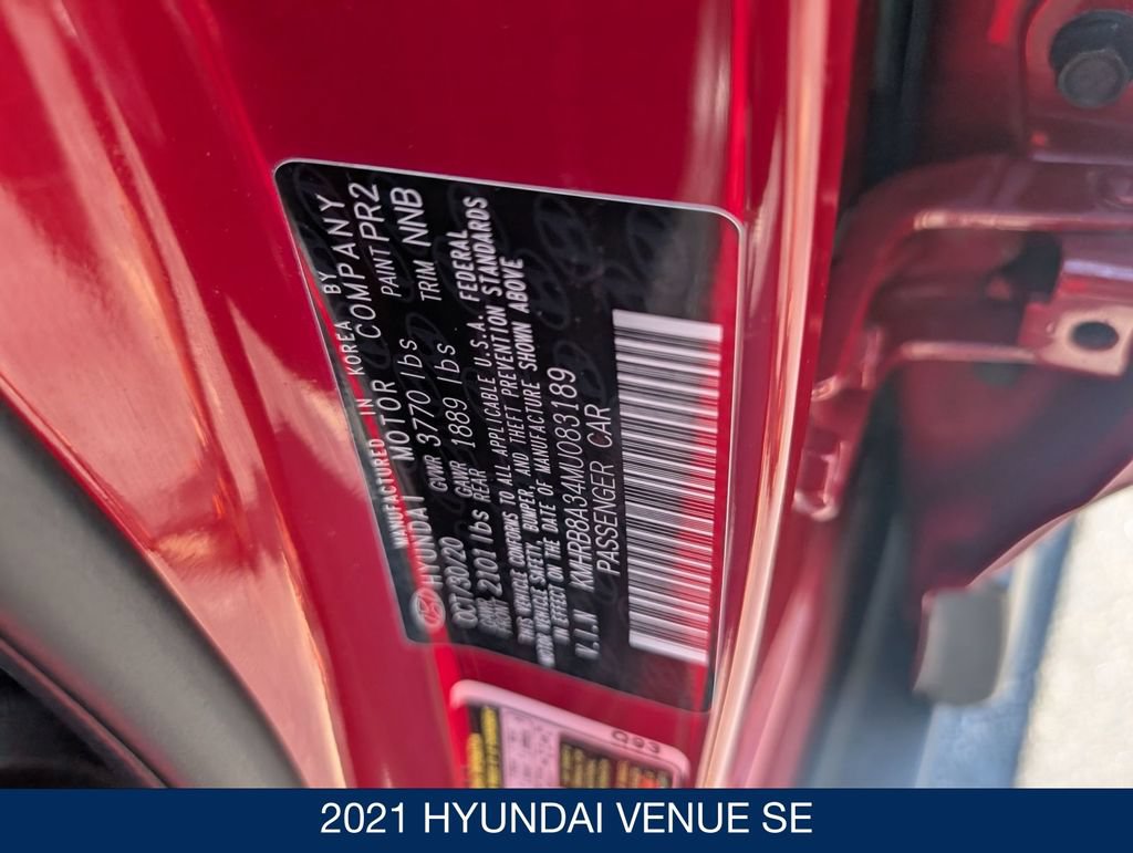 Certified 2021 Hyundai Venue SE FWD image 30