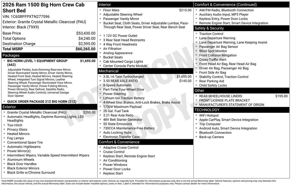 New 2026 RAM 1500 Big Horn AWD/4WD image 29