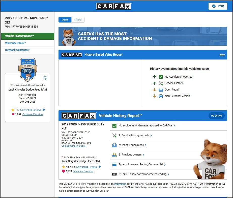 Used 2019 Ford F250 XLT w/ Snow Plow Prep Package image 12