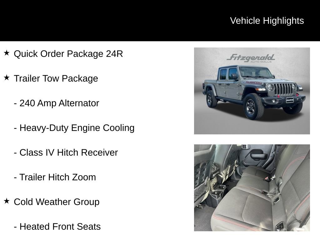 Used 2021 Jeep Gladiator Rubicon w/ Cold Weather Group AWD/4WD image 9