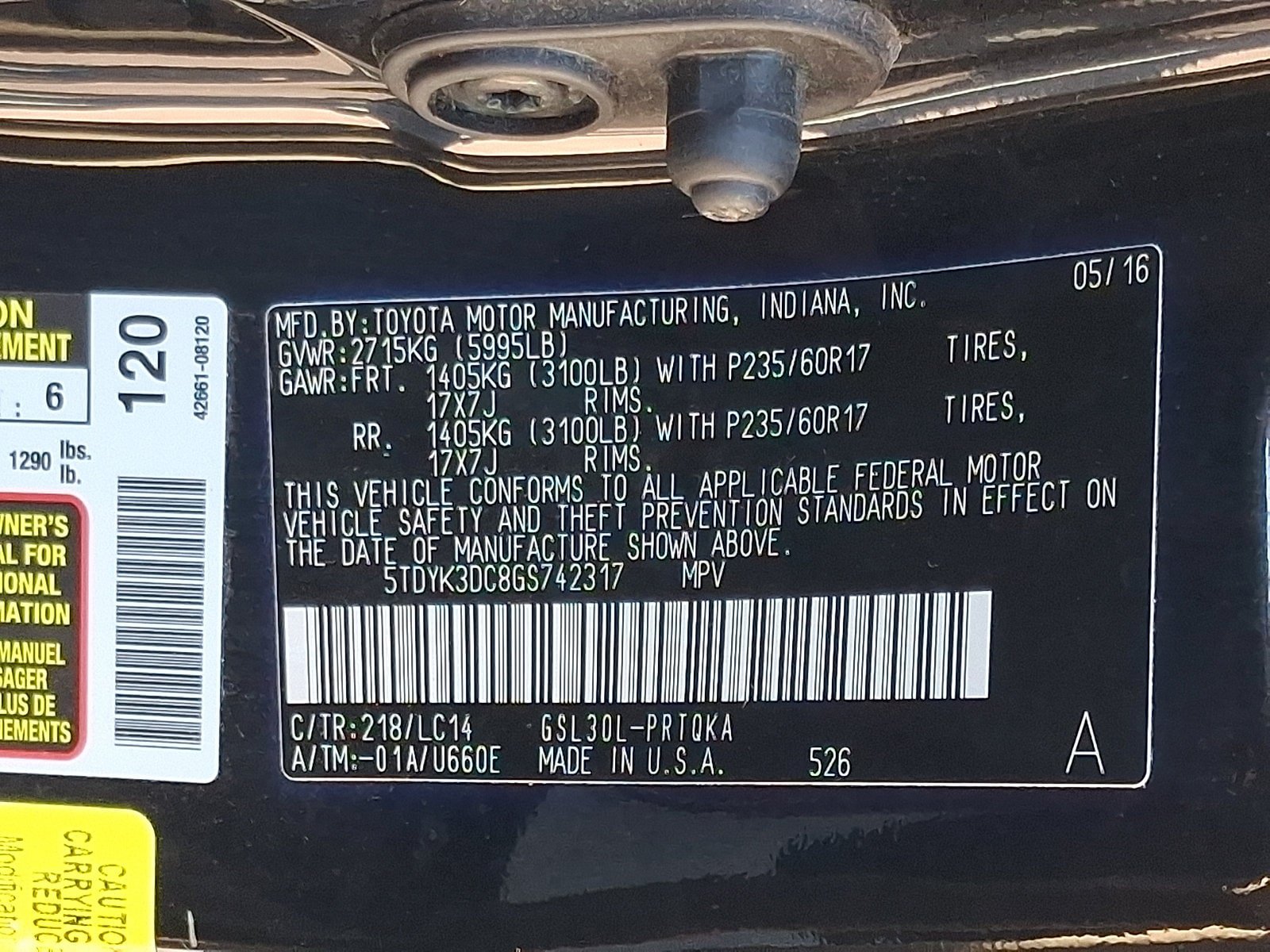 Used 2016 Toyota Sienna XLE w/ XLE Navigation Package FWD image 29