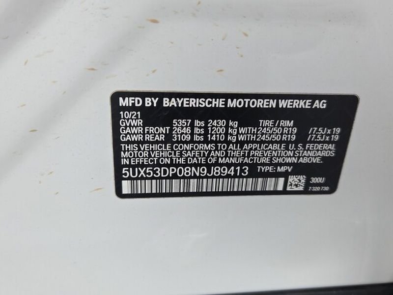 Used 2022 BMW X3 xDrive30i w/ Convenience Package AWD/4WD image 7