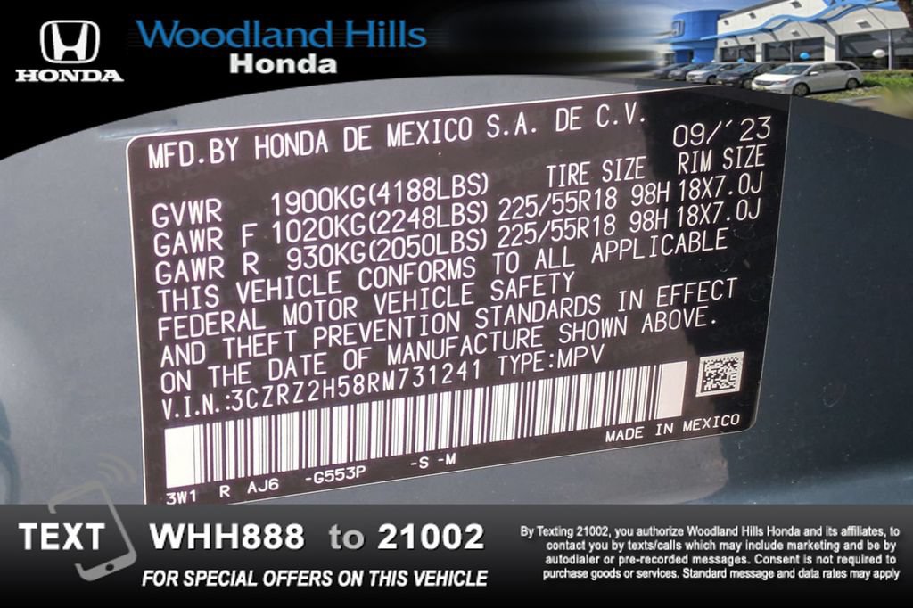 Certified 2024 Honda HR-V Sport image 26