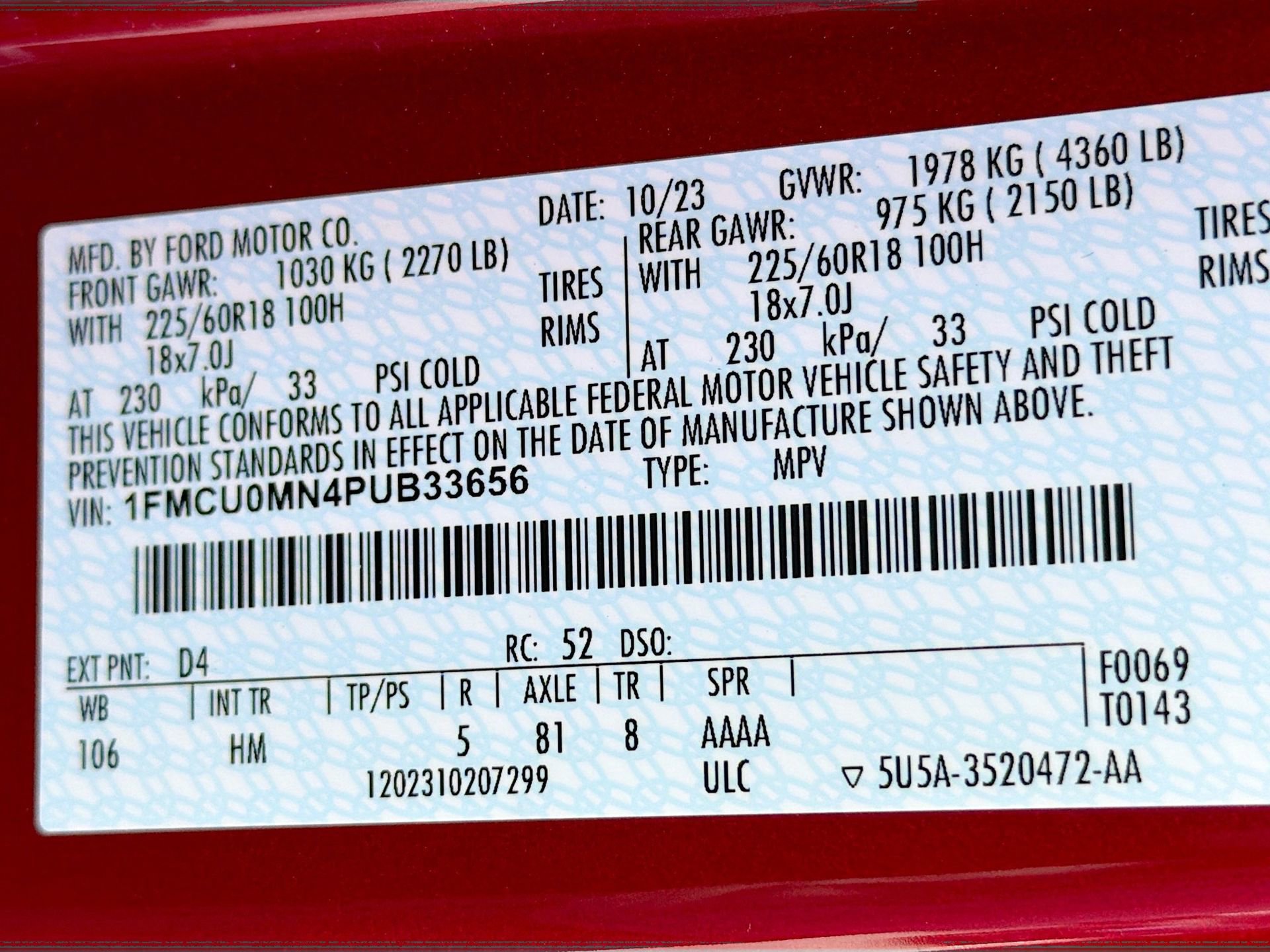 Used 2023 Ford Escape ST-Line w/ Tech Pack #1 image 34