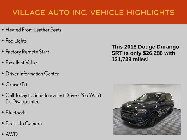 Used 2018 Dodge Durango SRT w/ SRT Interior Appearance Group image 21
