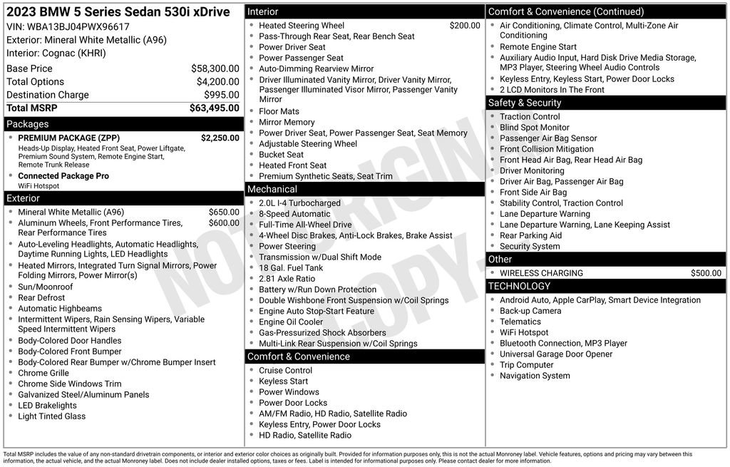 Certified 2023 BMW 530i xDrive w/ Premium Package image 37