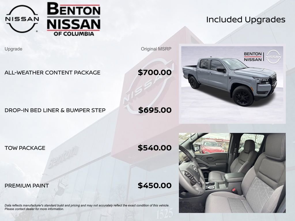 Certified 2026 Nissan Frontier SV w/ All-Weather Content Package image 6