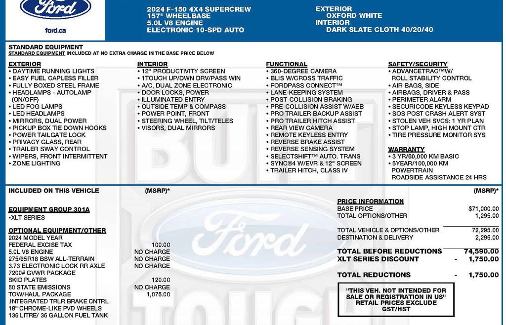 Used 2024 Ford F150 XLT w/ Tow/Haul Package AWD/4WD image 3