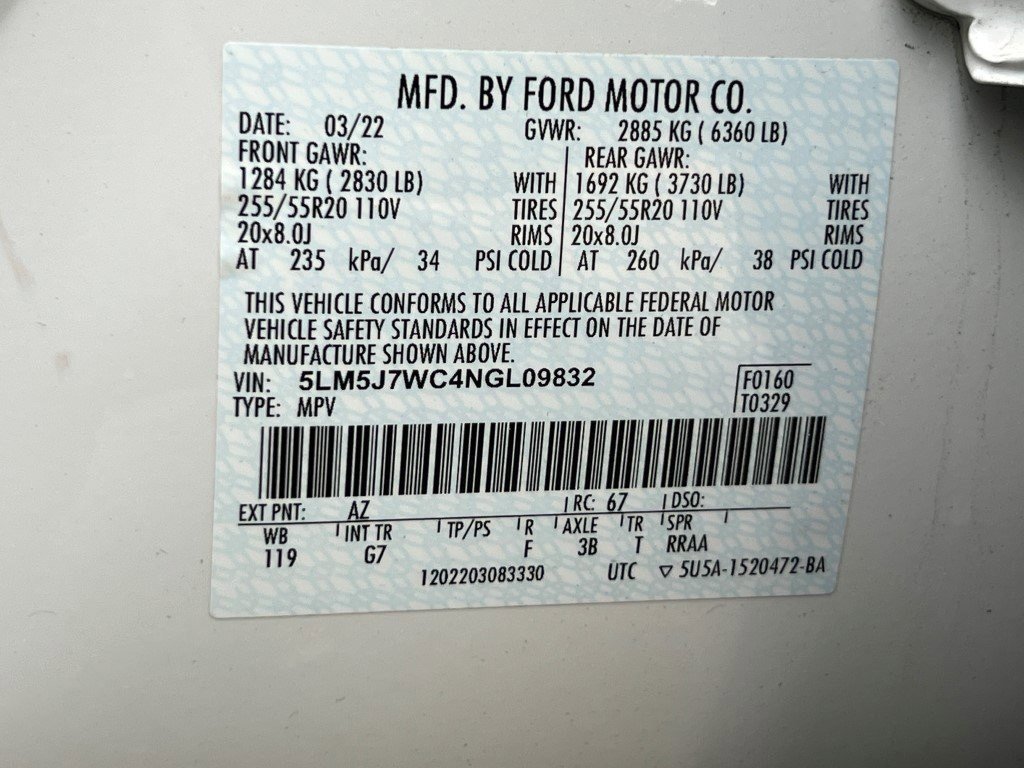 Certified 2022 Lincoln Aviator Reserve w/ Equipment Group 201A image 31