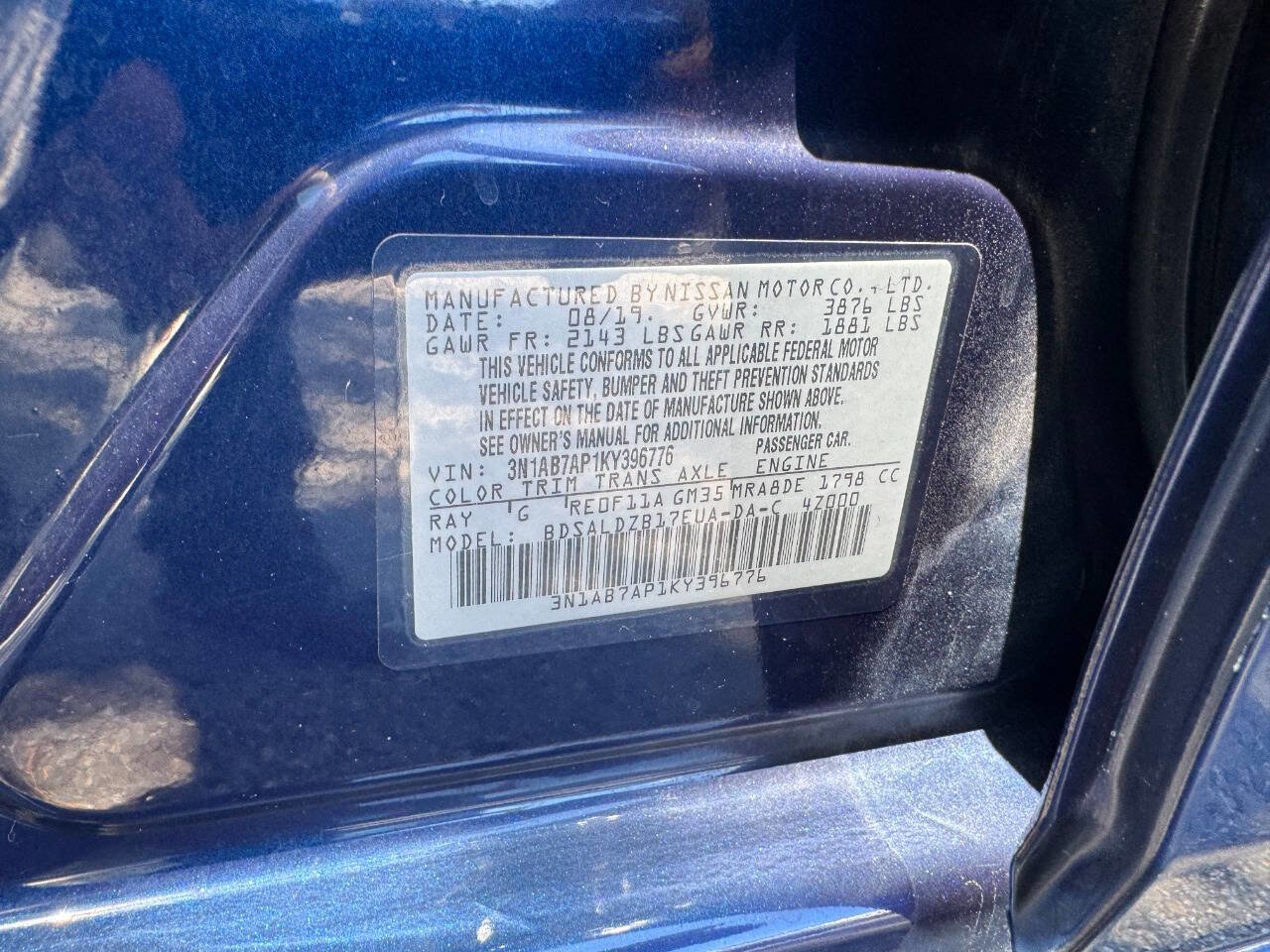 Used 2019 Nissan Sentra SV w/ Special Edition Package FWD image 48