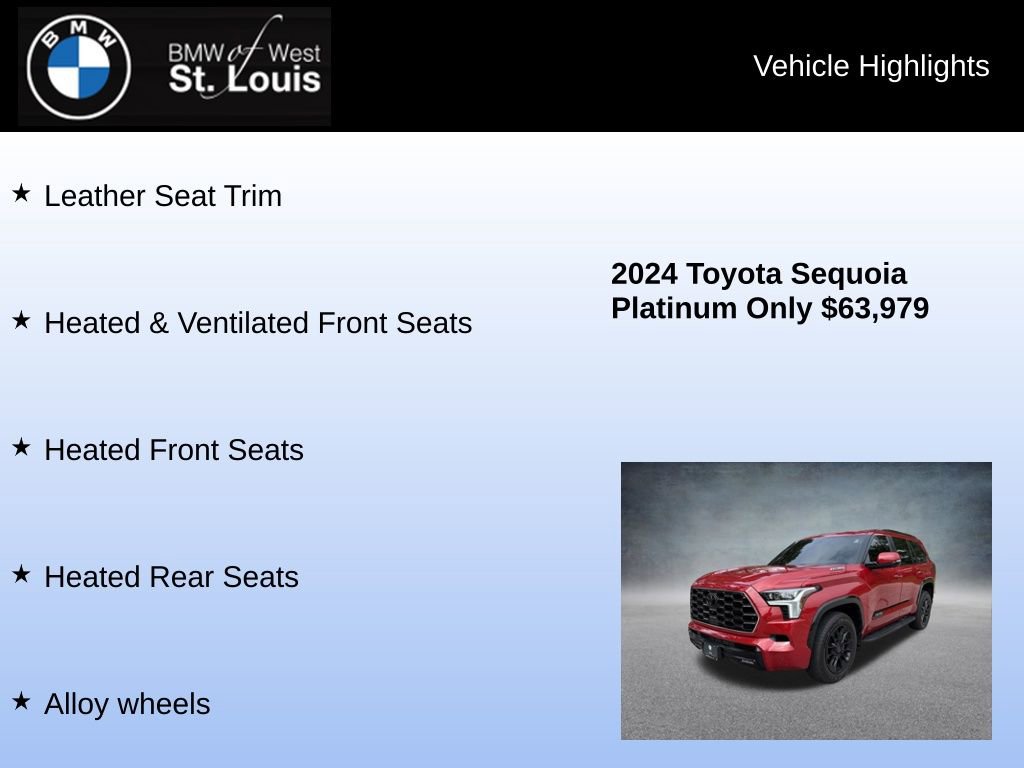 Used 2024 Toyota Sequoia Platinum w/ TRD Off-Road Package AWD/4WD image 24
