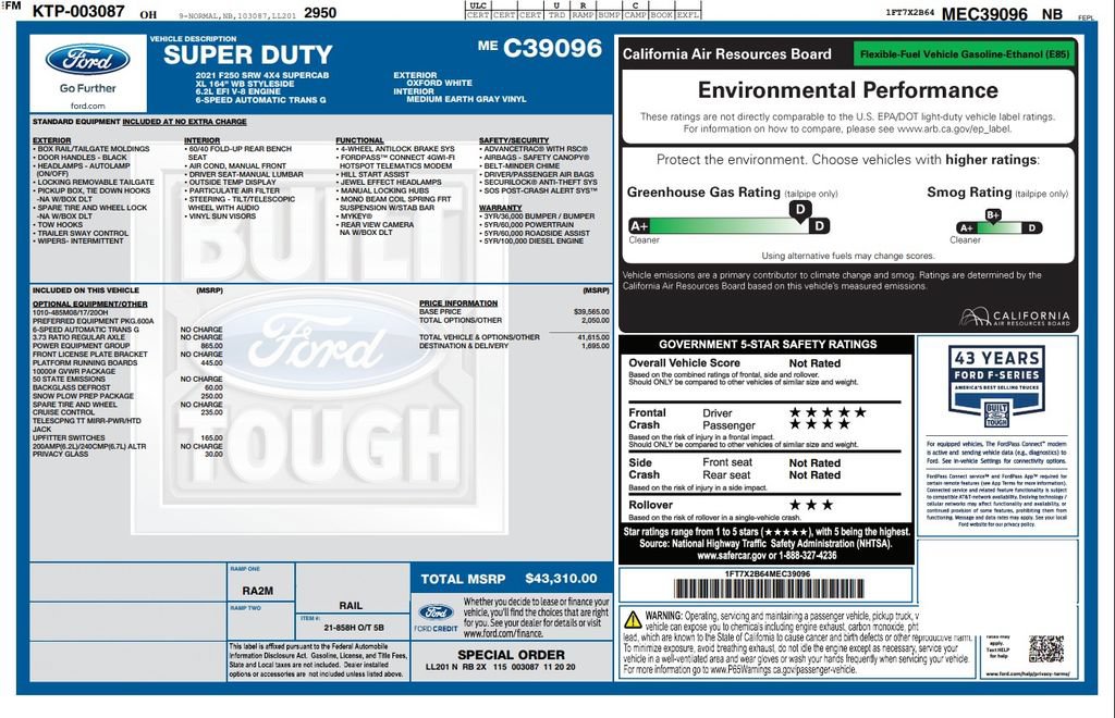 Used 2021 Ford F250 XL w/ Power Equipment Group AWD/4WD image 8