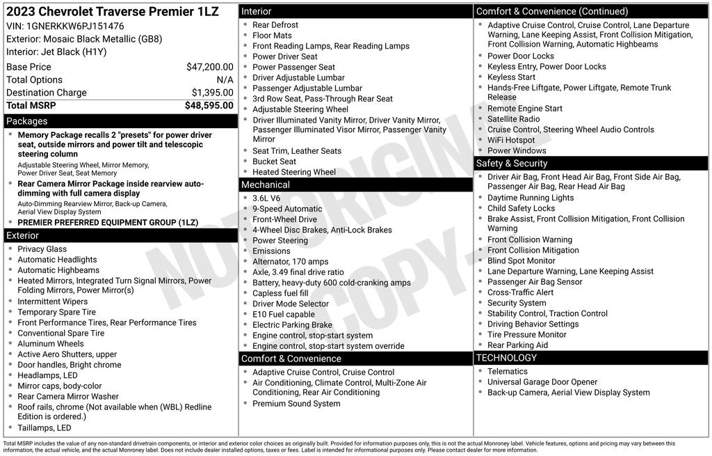 Used 2023 Chevrolet Traverse Premier image 29