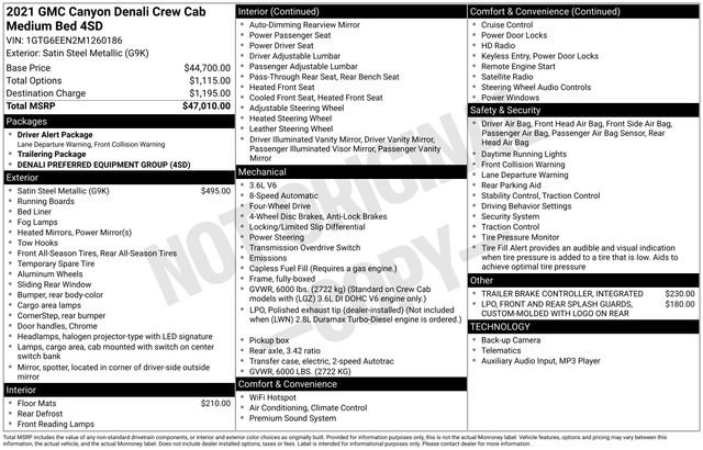 Used 2021 GMC Canyon Denali image 41