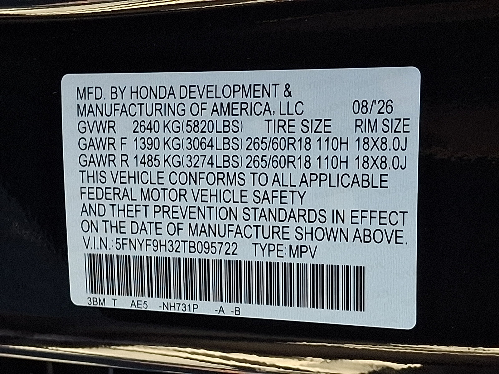New 2026 Honda Passport RTL image 10