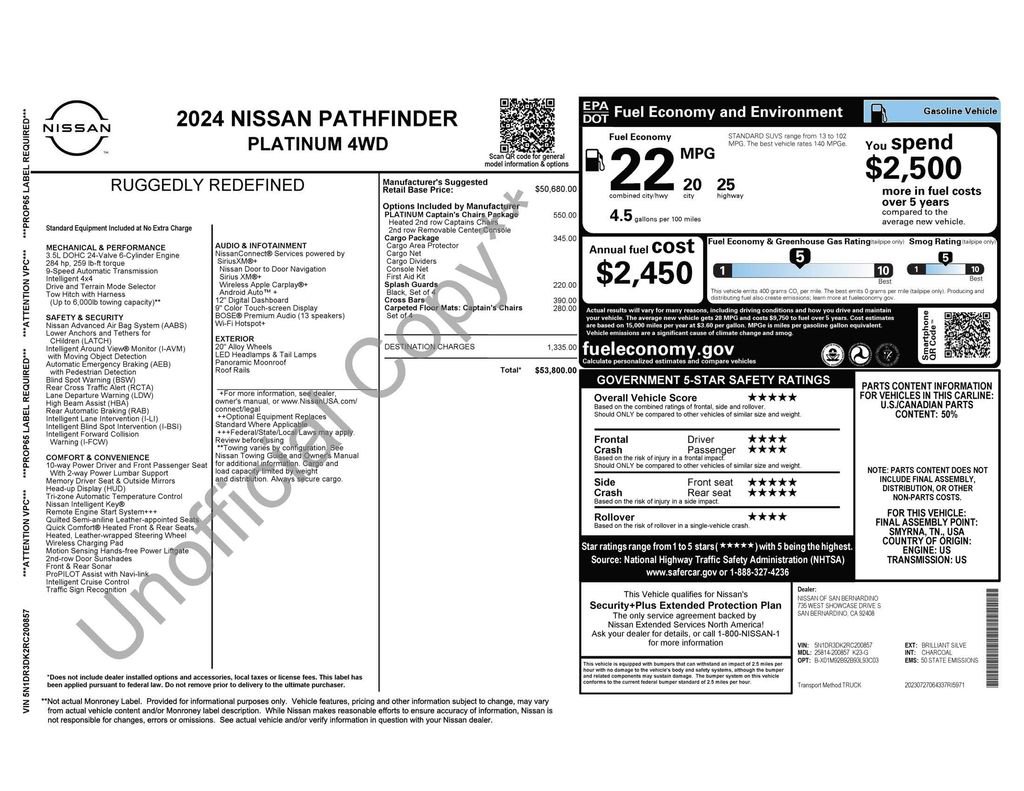 Used 2024 Nissan Pathfinder Platinum AWD/4WD image 4