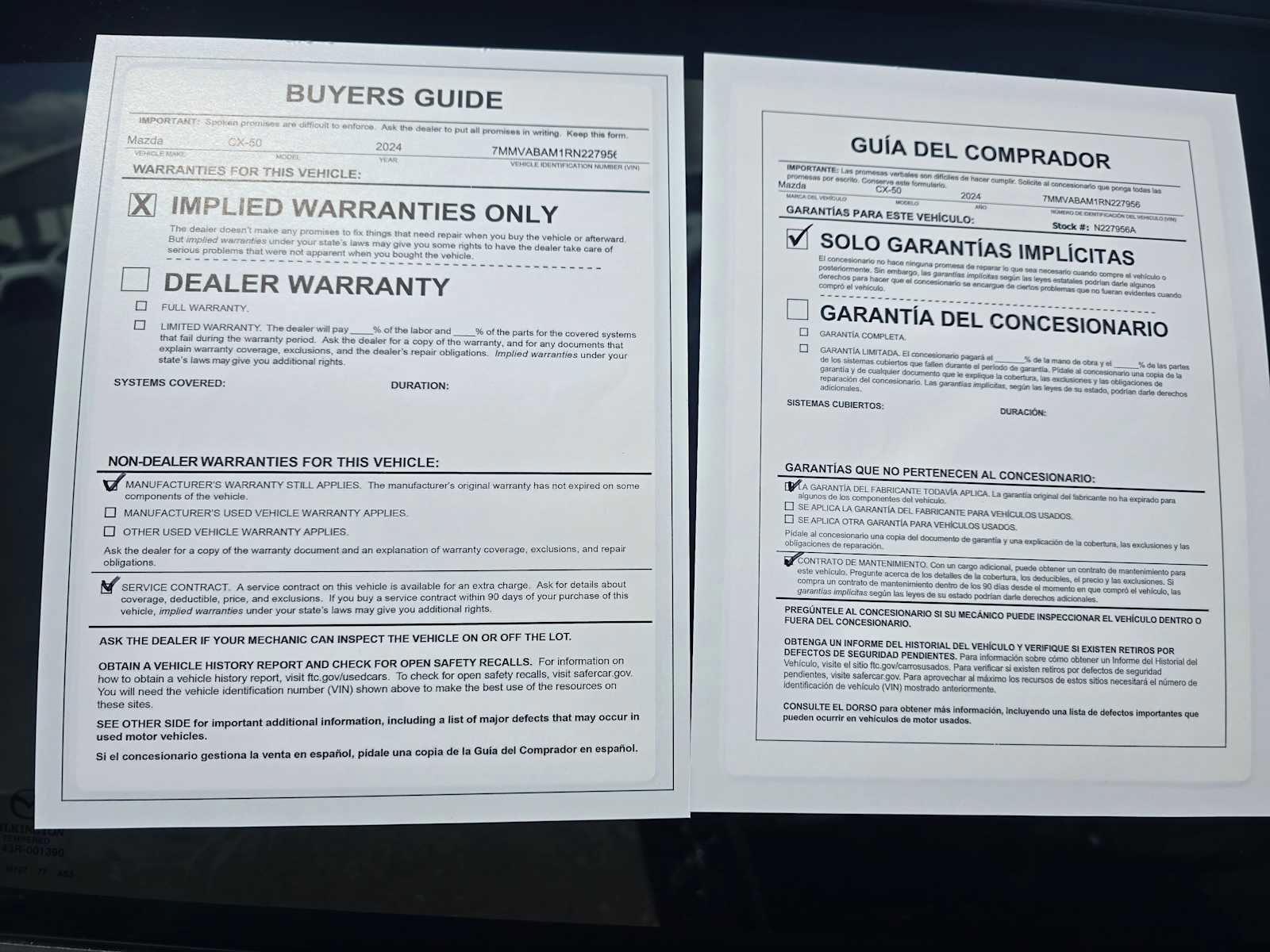 Used 2024 MAZDA CX-50 AWD 2.5 S w/ Weather Package image 10