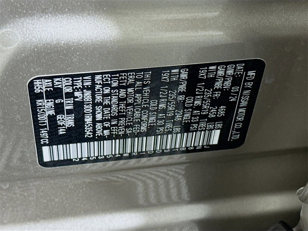 Certified 2024 Nissan Rogue Platinum w/ Platinum Premium Package image 38