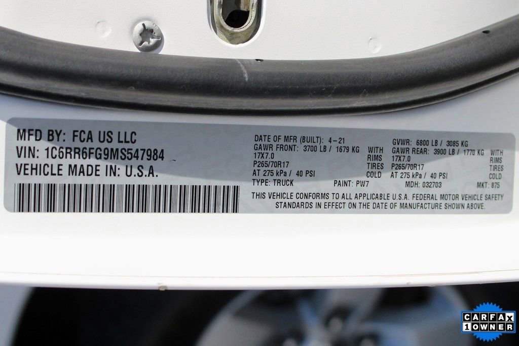 Used 2021 RAM 1500 Tradesman w/ Chrome Plus Package RWD image 48