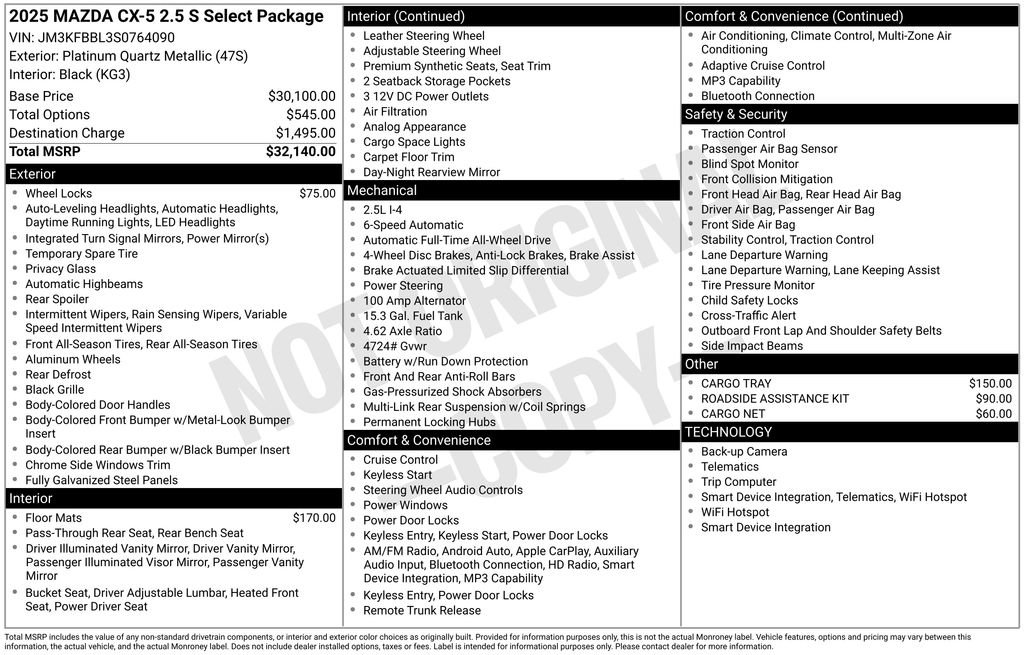 New 2025 MAZDA CX-5 AWD 2.5 S w/ Select Package image 6
