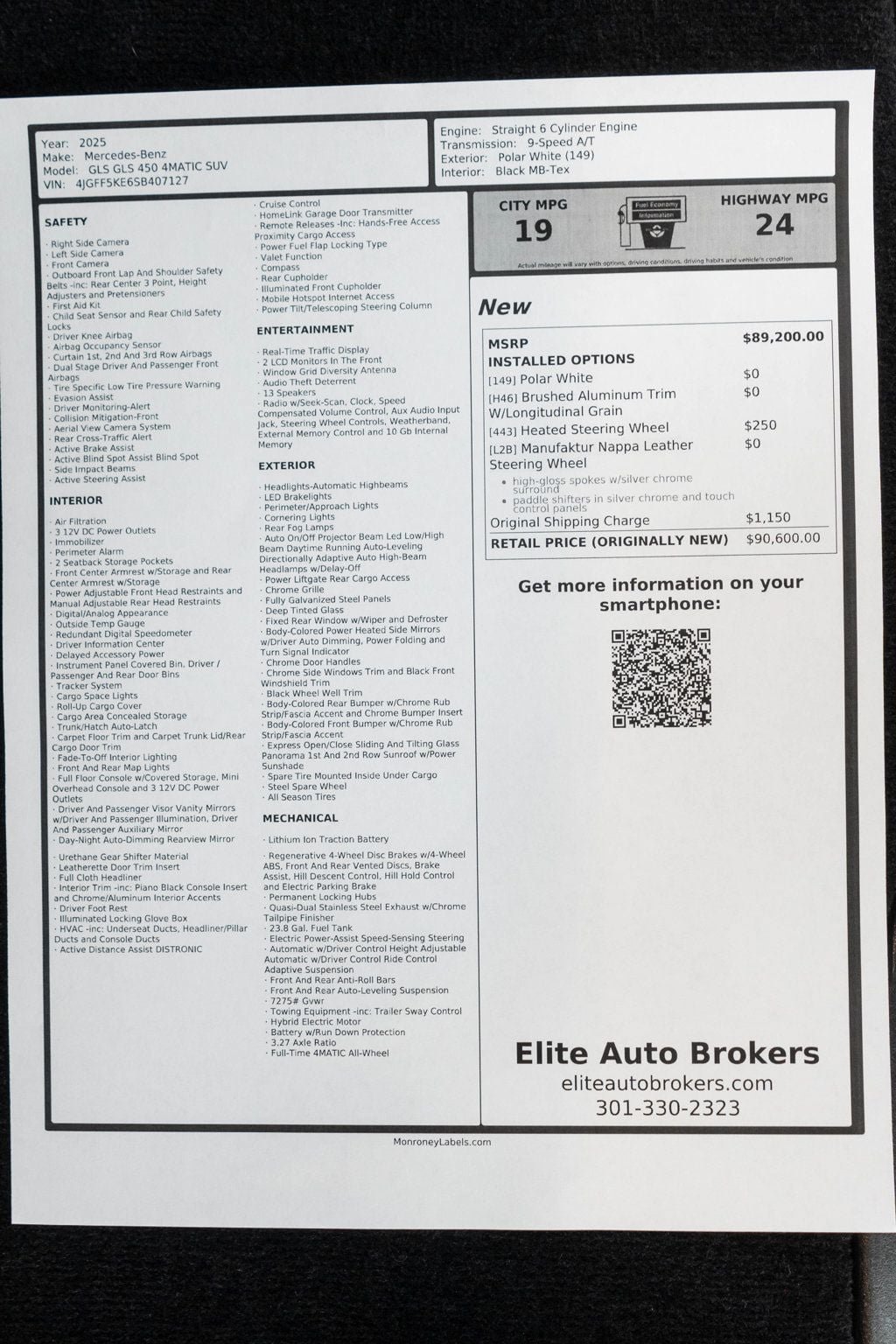 Used 2025 Mercedes-Benz GLS 450 4MATIC image 53