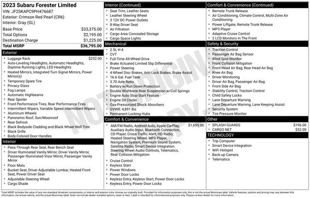 Certified 2023 Subaru Forester Limited image 5