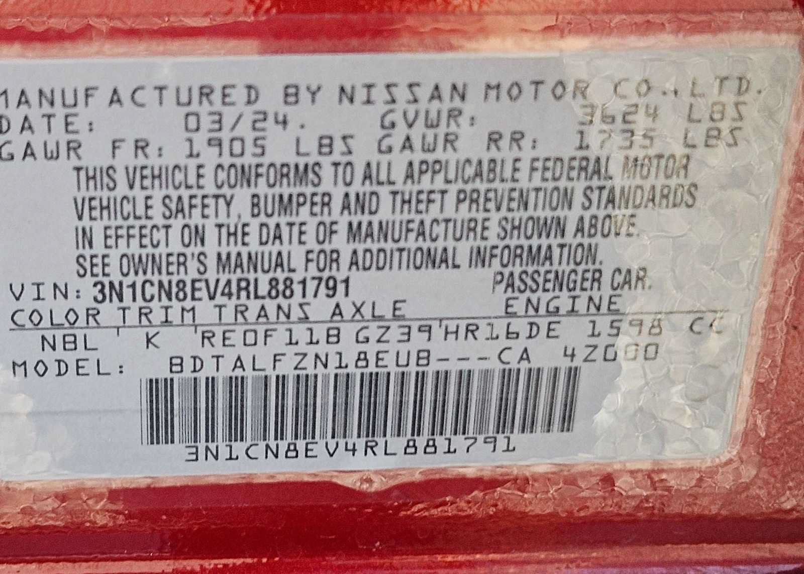 Used 2024 Nissan Versa SV FWD image 25