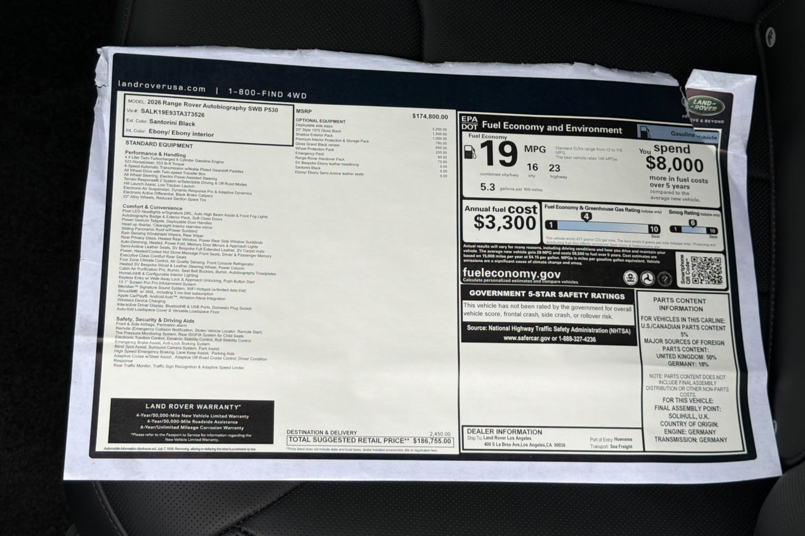 New 2026 Land Rover Range Rover Autobiography AWD/4WD image 29