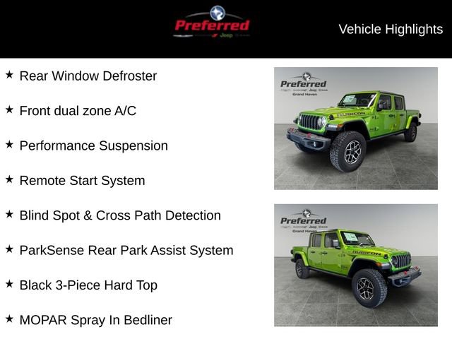New 2025 Jeep Gladiator Rubicon w/ Safety Group image 12