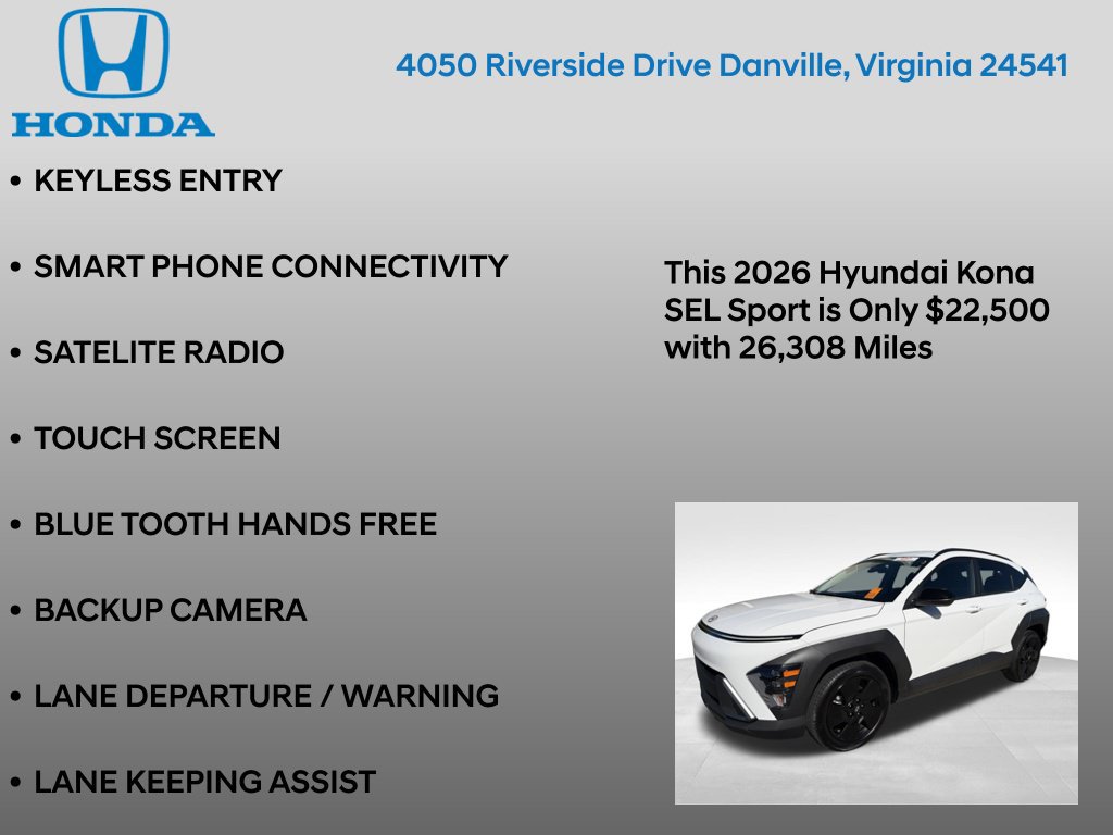 Used 2026 Hyundai Kona SEL Sport FWD image 7