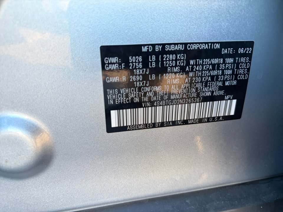 Used 2022 Subaru Outback Onyx Edition XT w/ Popular Package #2 image 38