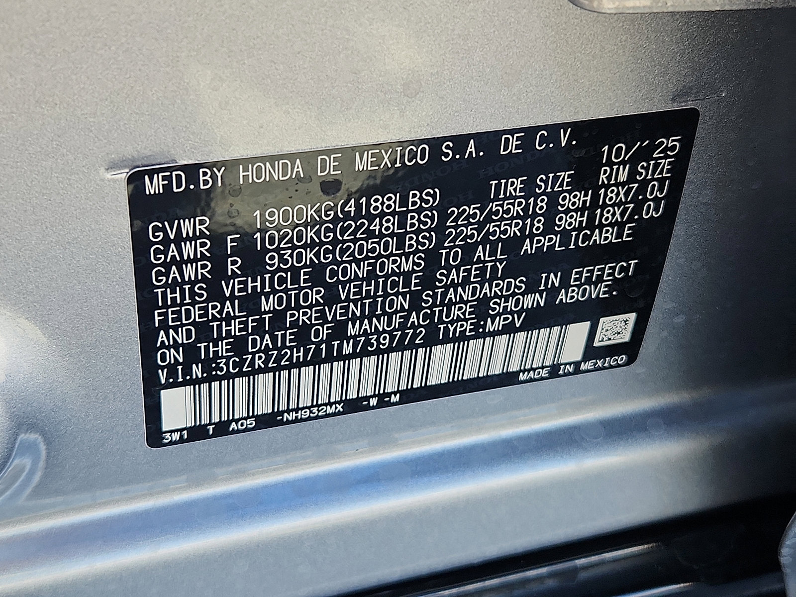 New 2026 Honda HR-V EX-L image 17