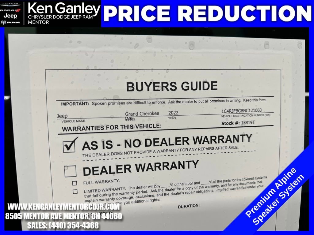 Certified 2022 Jeep Grand Cherokee Limited w/ Tech Group image 28