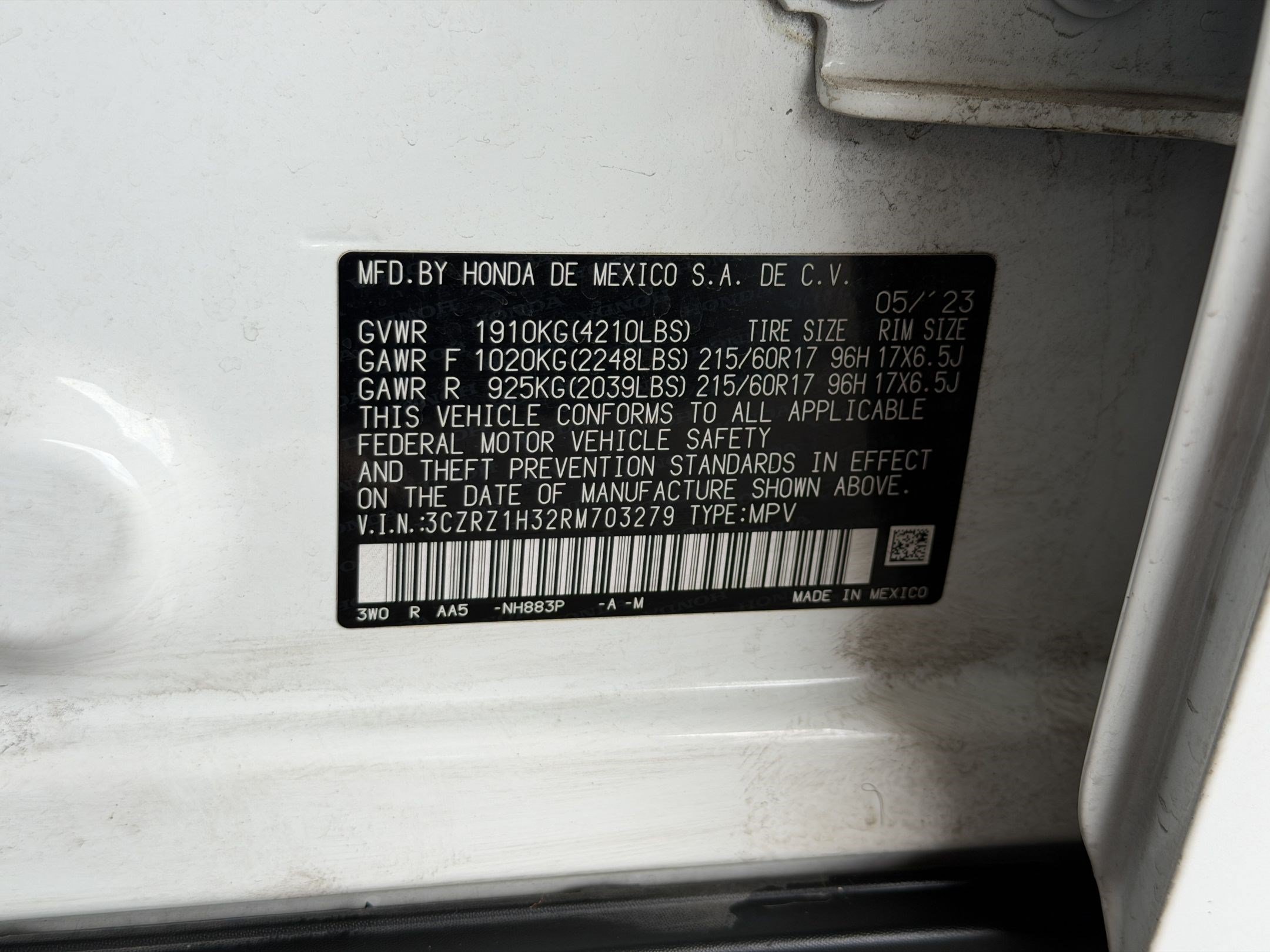 Certified 2024 Honda HR-V LX image 23