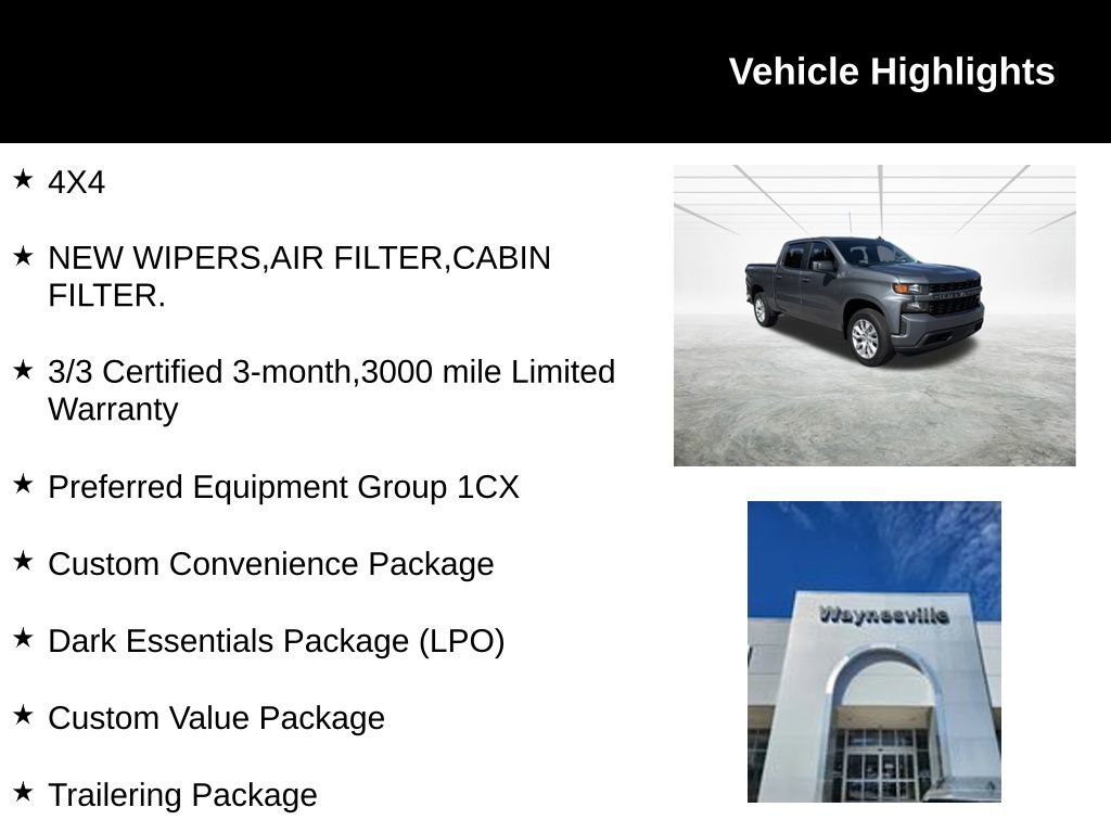 Used 2021 Chevrolet Silverado 1500 Custom w/ LPO, Dark Essentials Package image 2