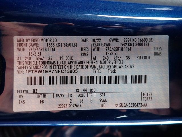 Used 2022 Ford F150 XLT w/ Equipment Group 302A High image 13