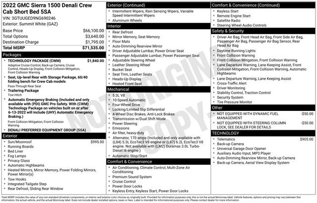 Used 2022 GMC Sierra 1500 Denali w/ Technology Package AWD/4WD image 37