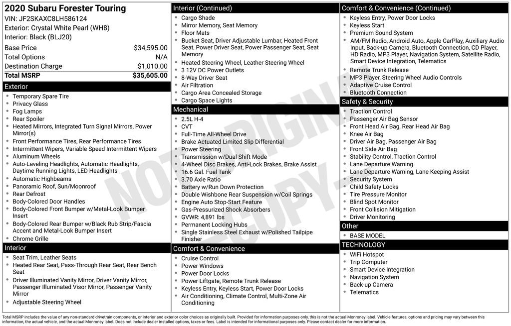 Used 2020 Subaru Forester Touring image 2