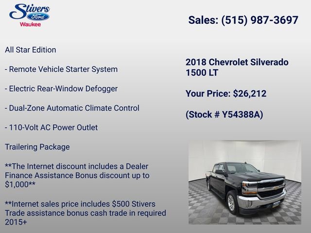 Used 2018 Chevrolet Silverado 1500 LT w/ All Star Edition image 7