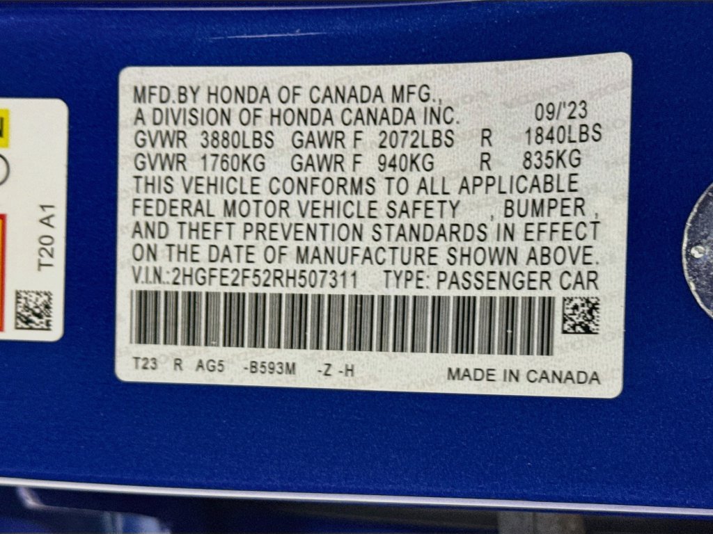 Certified 2024 Honda Civic Sport image 35