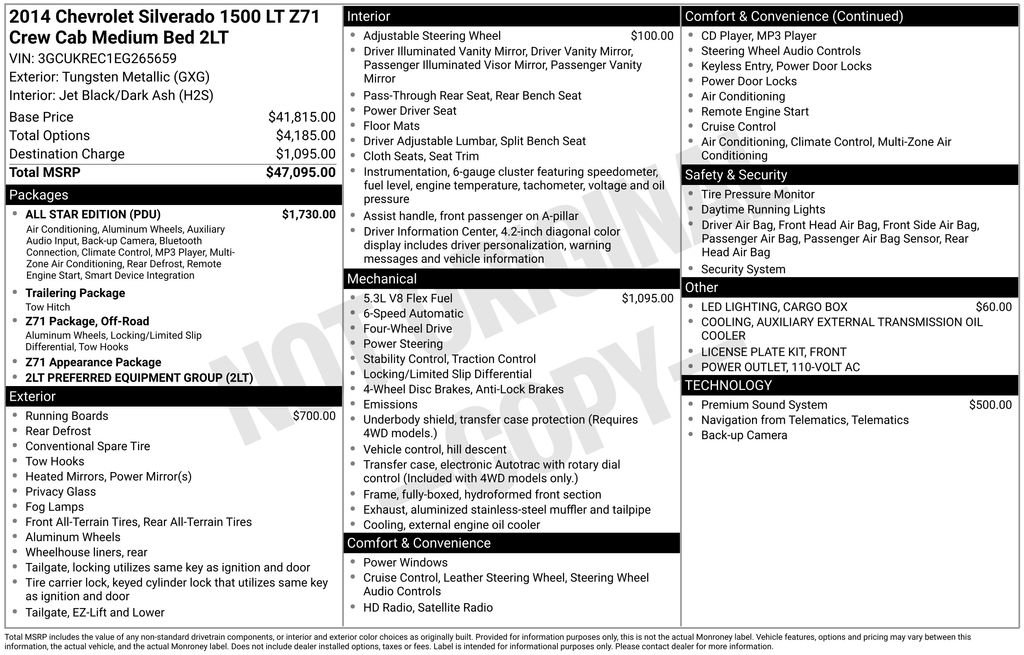 Used 2014 Chevrolet Silverado 1500 LT w/ All Star Edition image 6