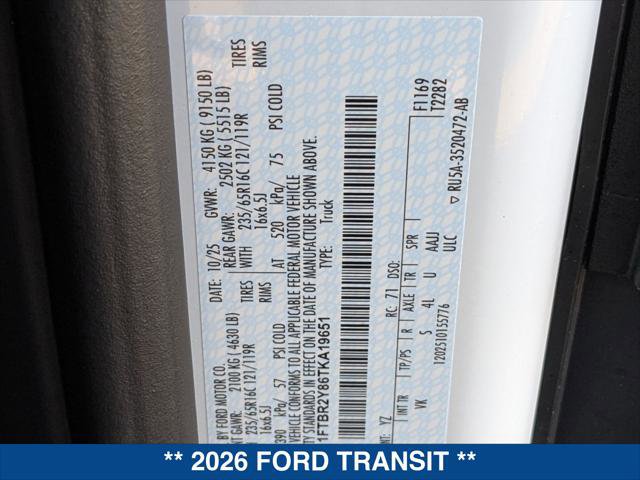 New 2026 Ford Transit 250 Low Roof AWD image 20